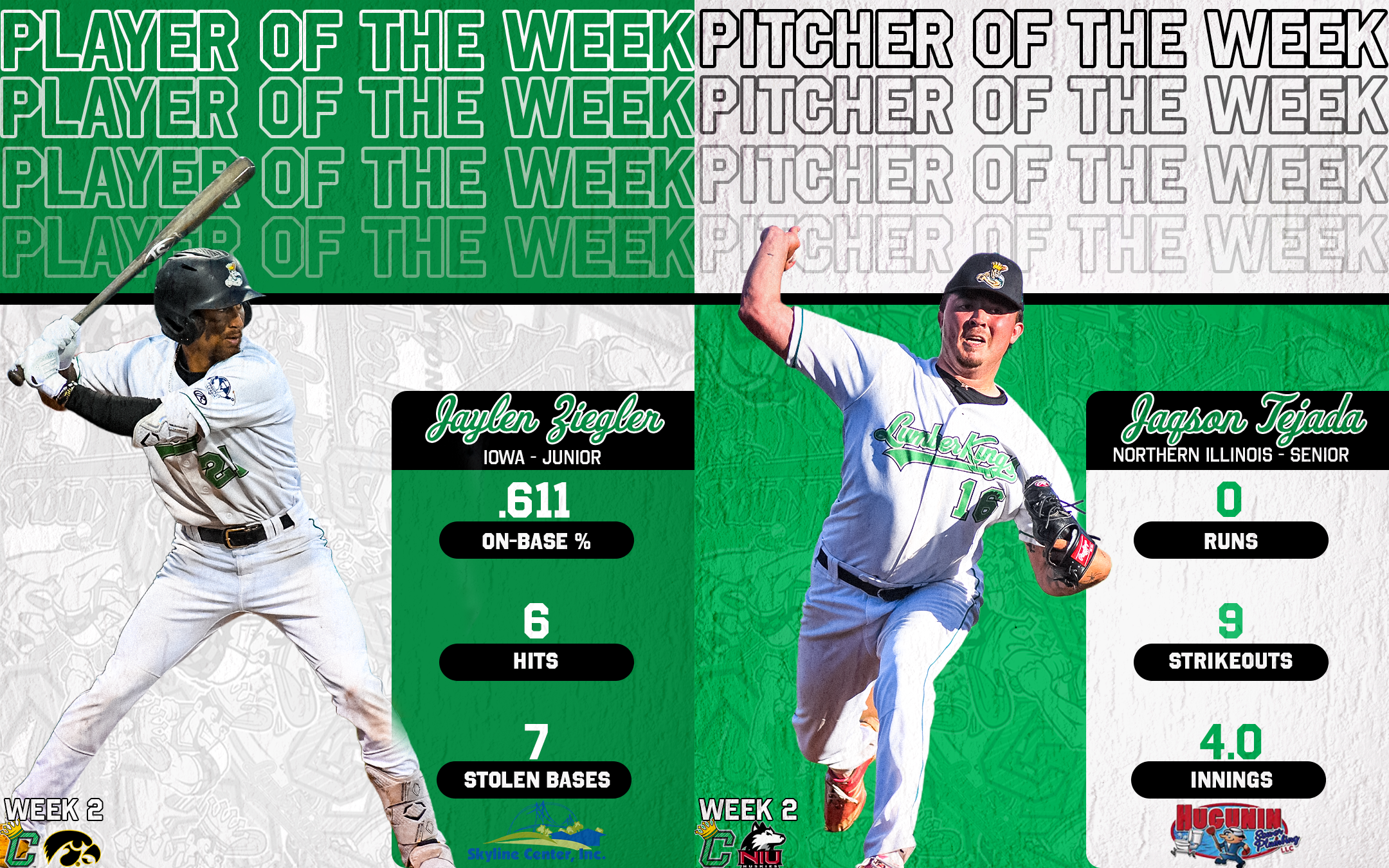 Week 2 Player and Pitcher Of The Week